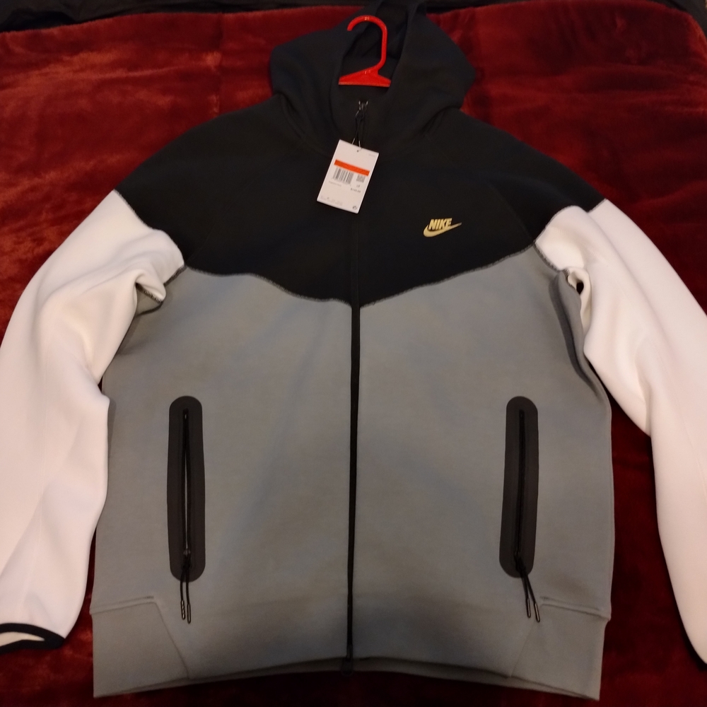Nike Black and Gold Zip-Up Jacket